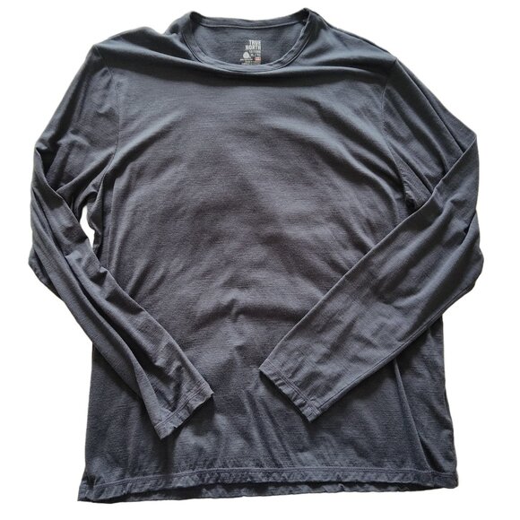 True North Men's Gray Merino Wool Blend Long Sleeve T-Shirt Base Layer Top XL - Picture 1 of 5